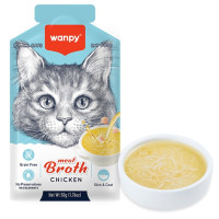 Беззерновой влажный корм Wanpy Meat Broths Chicken для кошек, с курицей, суп, 50 г Беззерновой влажный корм Wanpy Meat Broths Chicken для кошек, с курицей, суп, 50 г
