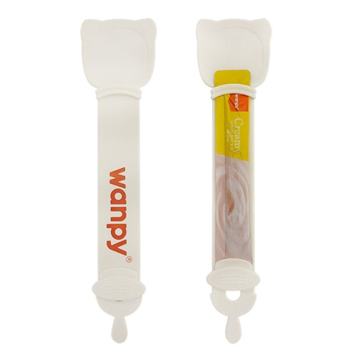 Ложка Wanpy Plastic Spoon для жидких лакомств в стиках, белая, 26 см Ложка Wanpy Plastic Spoon для жидких лакомств в стиках, белая, 26 см