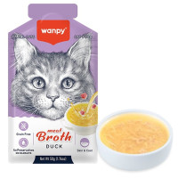 Беззерновой влажный корм Wanpy Meat Broths Duck для кошек, с уткой, суп, 50 г Беззерновой влажный корм Wanpy Meat Broths Duck для кошек, с уткой, суп, 50 г
