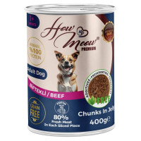 Влажный полнорационный корм HowMeow Adult Dog с говядиной для собак, 400 г Влажный полнорационный корм HowMeow Adult Dog с говядиной для собак, 400 г