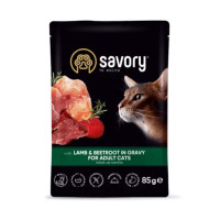 Влажный корм Savory Lamb&Beetroot Gravy Adult Cat для кошек, ягненок со свеклой, в соусе, пауч, 85 г Влажный корм Savory Lamb&Beetroot Gravy Adult Cat для кошек, ягненок со свеклой, в соусе, пауч, 85 г