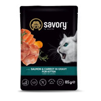Влажный корм Savory Lamb&Pumpkin Gravy Kitten Cat для котят, лосось с морковью, в соусе, пауч, 85 г Влажный корм Savory Lamb&Pumpkin Gravy Kitten Cat для котят, лосось с морковью, в соусе, пауч, 85 г