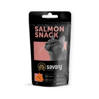 Ласощі Savory Salmon Snack для дорослих вимогливих кішок, з лососем, 60 г Ласощі Savory Salmon Snack для дорослих вимогливих кішок, з лососем, 60 г