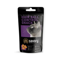 Лакомство Savory Hairball Control Snack для кошек, подушечки для вывода шерсти, 60 г Лакомство Savory Hairball Control Snack для кошек, подушечки для вывода шерсти, 60 г