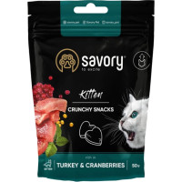 М'які ласощі Savory Kitten Snack для котів, для здорового росту кошенят, індичка та журавлина, 50 г М'які ласощі Savory Kitten Snack для котів, для здорового росту кошенят, індичка та журавлина, 50 г
