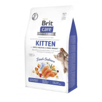 Сухой корм Brit Care Cat GF Kitten Digestion Immunity для котят лосось, 400 г Сухой корм Brit Care Cat GF Kitten Digestion Immunity для котят лосось, 400 г