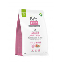 Сухой корм Brit Care Sustainable Adult Small Breed для собак, малых пород, курица и насекомые, 3 кг Сухой корм Brit Care Sustainable Adult Small Breed для собак, малых пород, курица и насекомые, 3 кг