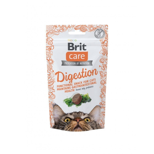 Лакомство Brit Care Functional Snack Digestion для кошек полувлажные для пищеварения, 50 г