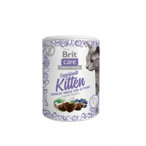 Лакомство Brit Care Superfruits Snack Kitten для котят, хрустящие, курица, 100 г