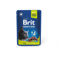Влажный корм Brit Premium Lamb for Sterilised для стерилизованных кошек, ягненок 100 г Влажный корм Brit Premium Lamb for Sterilised для стерилизованных кошек, ягненок 100 г