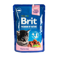 Влажный корм Brit Premium White fish for Kitten для котят, белая рыба, 100 г Влажный корм Brit Premium White fish for Kitten для котят, белая рыба, 100 г
