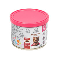 Консерви Pet Chef Beef для дорослих котів, шматочки в желе, з яловичиною, 200 г Консерви Pet Chef Beef для дорослих котів, шматочки в желе, з яловичиною, 200 г