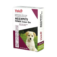 Капли Veko Assurity Plus Spot On против паразитов для собак весом до 4 кг, 3×0.4 мл, цена за 3 пипетки Капли Veko Assurity Plus Spot On против паразитов для собак весом до 4 кг, 3×0.4 мл, цена за 3 пипетки