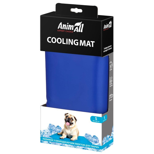 Охлаждающий коврик AnimAll для животных, размер S, 50×65 см