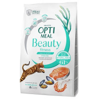 Беззерновой сухой корм Optimeal Beauty Fitness для стерилизованных кошек и кастрированных кошек, 4 кг Беззерновой сухой корм Optimeal Beauty Fitness для стерилизованных кошек и кастрированных кошек, 4 кг