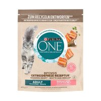 Беззерновой сухой корм Purina One Adult для взрослых кошек, с лососем, 600 г Беззерновой сухой корм Purina One Adult для взрослых кошек, с лососем, 600 г