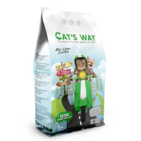 Бентонитовый наполнитель Cat’s Way для кошек, алоэ вера, с зелеными гранулами, 5 л Бентонитовый наполнитель Cat’s Way для кошек, алоэ вера, с зелеными гранулами, 5 л