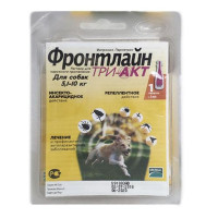 Капли Boehringer Ingelheim Frontline TRI-AKT S против эктопаразитов для собак от 5 до 10 кг, монопипетка Капли Boehringer Ingelheim Frontline TRI-AKT S против эктопаразитов для собак от 5 до 10 кг, монопипетка