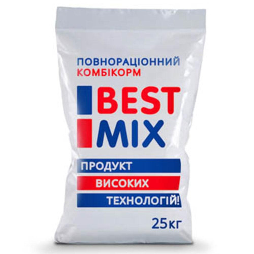Відгодівельний комбікорм Best Mix для бройлерів від 19 до 43 днів, 25 кг