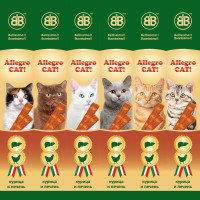Колбаски B&B Allegro Cat со вкусом курицы и печени, 6 х 5 г Колбаски B&B Allegro Cat со вкусом курицы и печени, 6 х 5 г