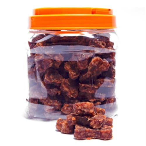 Лакомство кость Dog Snack с утиным мясом и рисом для собак от 2-х месяцев, 5 см, 500 г