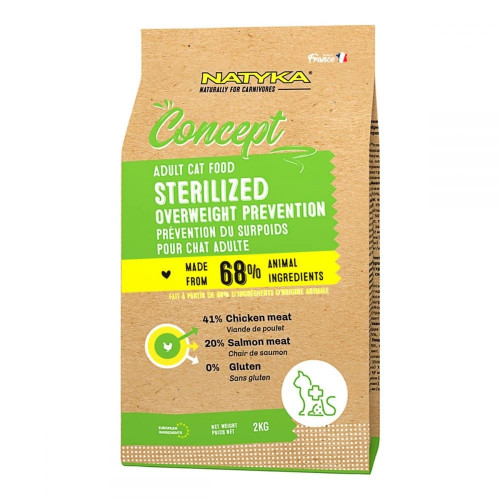 Сухий корм Natyka Cats Adult Sterilized Холістік для стерилізованих кішок, 2 кг