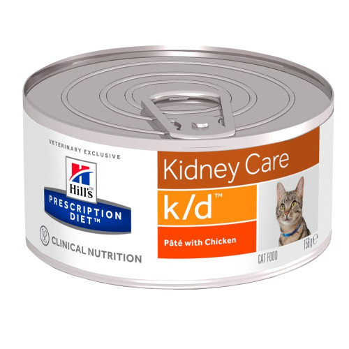 Консерва Hill's Prescription Diet k/d для кошек с почечной недостаточностью, с курицей, 156 г Консерва Hill's Prescription Diet k/d для кошек с почечной недостаточностью, с курицей, 156 г