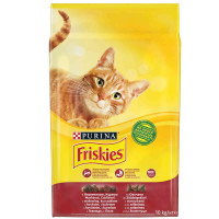 Сухой корм Purina Friskies для кошек, с говядиной, курицей и овощами, 10 кг Сухой корм Purina Friskies для кошек, с говядиной, курицей и овощами, 10 кг