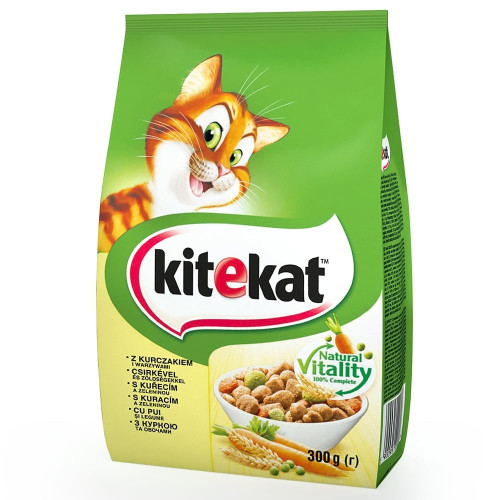 Сухой корм Kitekat для кошек, курица с овощами, 300 г