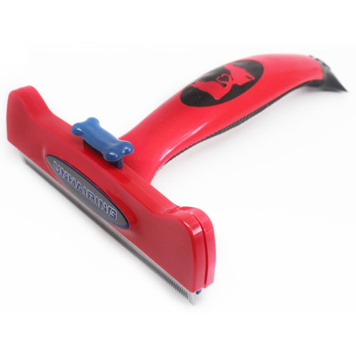 Фурминатор FURminator Large Dog DeShedding Tool для вычесывания шерсти собак и кошек, с кнопкой 12.7 см
