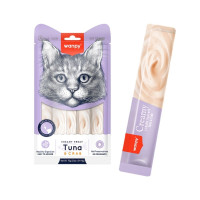 Лакомство Wanpy Creamy Lickabl Treats Tuna & Crab для кошек, тунец и краб, 5 × 14 г Лакомство Wanpy Creamy Lickabl Treats Tuna & Crab для кошек, тунец и краб, 5 × 14 г