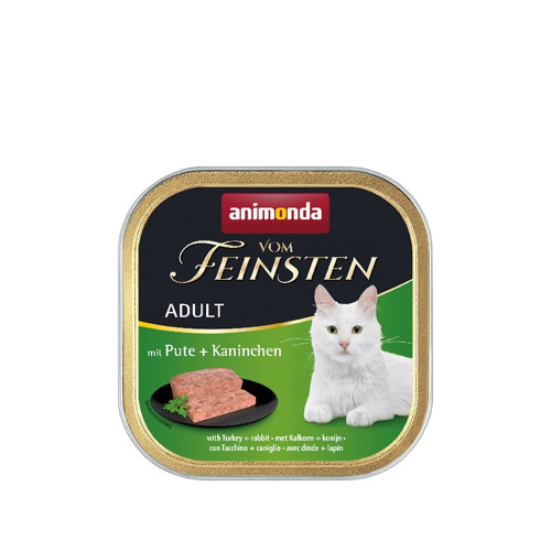 Консервы Animonda Vom Feinsten паштет для кошек, с индейкой и кроликом, 100 г