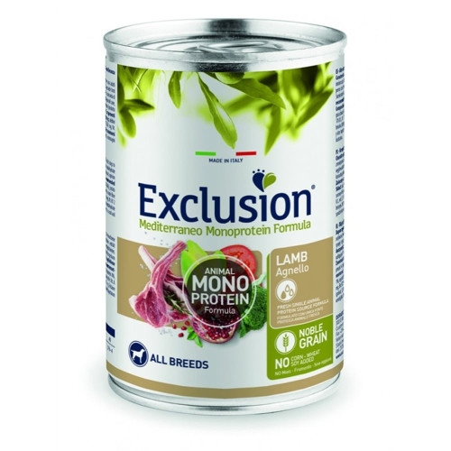 Консервы Exclusion Adult Lamb для взрослых собак всех пород, с ягненком, 400 г