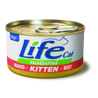 Консерви LifeCat Kitten Beef для кошенят, філе яловичини та курки, 85 г Консерви LifeCat Kitten Beef для кошенят, філе яловичини та курки, 85 г