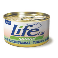Консервы LifeCat Tuna With Alaska Pollock для взрослых кошек, тунец и треска, 85 г Консервы LifeCat Tuna With Alaska Pollock для взрослых кошек, тунец и треска, 85 г
