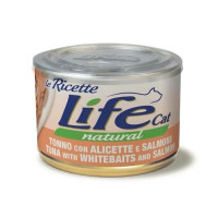 Консерви LifeCat Tuna With Anchovies And Salmon для дорослих котів, тунець з анчоусами та лосось, 150 г