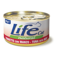 Консервы LifeCat Tuna With Beef для взрослых кошек, тунец и говядина, 85 г