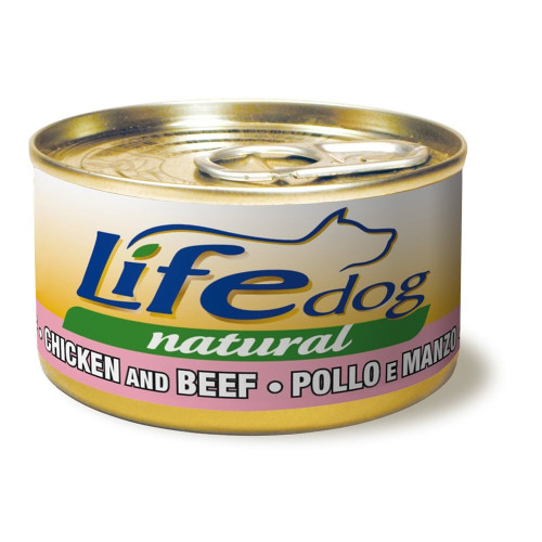 Консерви LifeDog Chicken Fillets With Beef для дорослих собак, філе яловичини та курки, 90 г