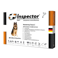 Краплі від бліх і кліщів Inspector Тотал C для собак від 25 до 40 кг, 1 піпетка×4 мл Краплі від бліх і кліщів Inspector Тотал C для собак від 25 до 40 кг, 1 піпетка×4 мл