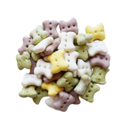 Лакомство AnimAll Crunch Dog, печенье кость mix, размер S, 3 кг