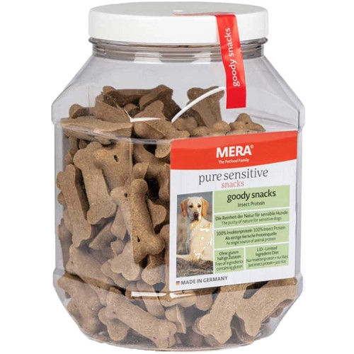 Лакомство Mera Good Snacks Pure Sensitive Insect Protein снеки для чувствительных собак, с белком насекомых, 600 г