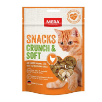 Лакомства MERA SNACKS Crunch & Soft Huhn & Käse для кошек, снеки с курицей и сыром, 200 г Лакомства MERA SNACKS Crunch & Soft Huhn & Käse для кошек, снеки с курицей и сыром, 200 г
