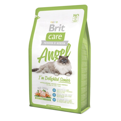 Сухой корм Brit Care Cat Angel I am Delighted Senior, для пожилых кошек, 2 кг
