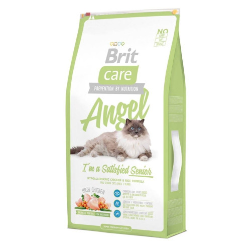 Сухой корм Brit Care Cat Angel I am Delighted Senior, для пожилых кошек, 7 кг