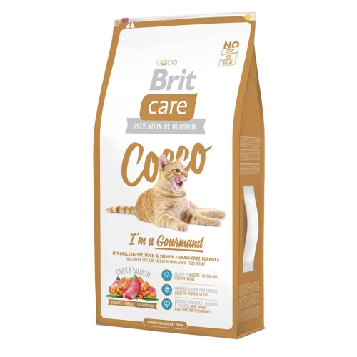 Сухой корм Brit Care Cat Cocco I am Gourmand, для привередливых кошек, 7 кг