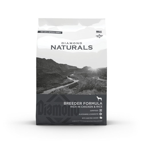 Сухой корм Diamond Naturals Breeder Formula Chicken&Rice для кормящих собак и щенков, с курицей и рисом, 20 кг