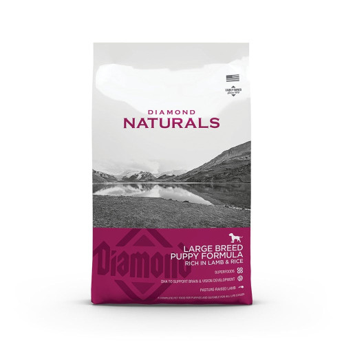 Сухой корм Diamond Naturals Puppy Large Breed Lamb&Rice для щенков крупных пород, с ягненком и рисом, 15 кг