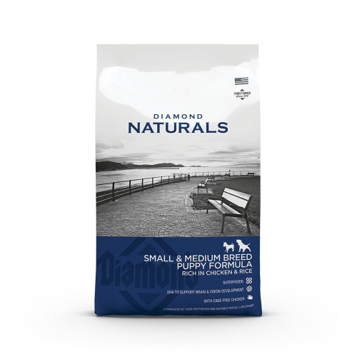 Сухой корм Diamond Naturals Puppy Small&Medium Chicken&Rice для щенков средних и малых пород, с курицей и рисом, 7.5 кг