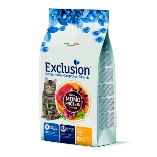 Сухий корм Exclusion Adult Beef для дорослих котів всіх порід, з яловичиною, 1.5 кг