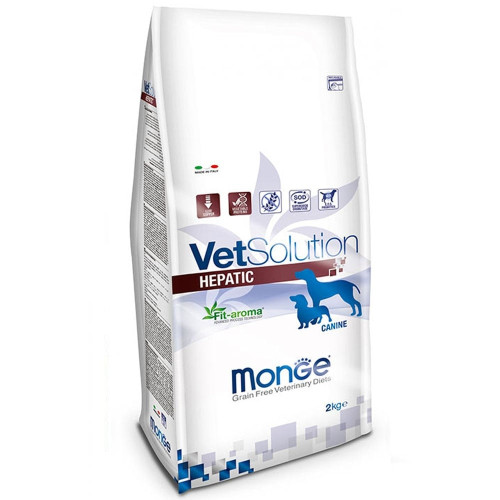 Сухий корм Monge VetSolution Hepatic canine для підтримки функцій печінки у собак, 2 кг